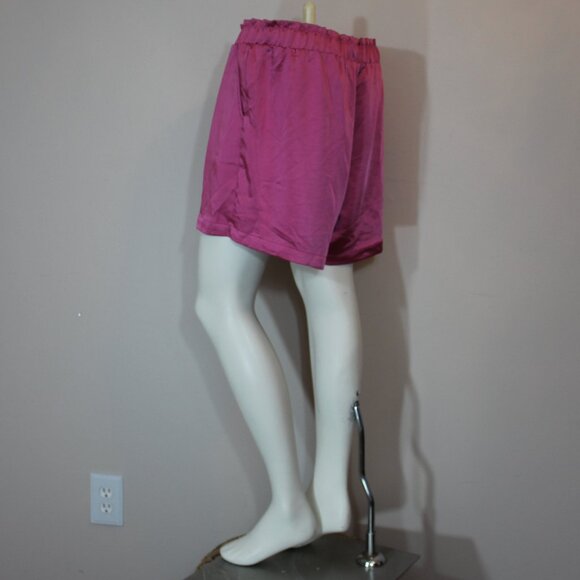 Melissa Nepton Lauren pink elastic waist silky shorts size Large - Picture 3 of 7